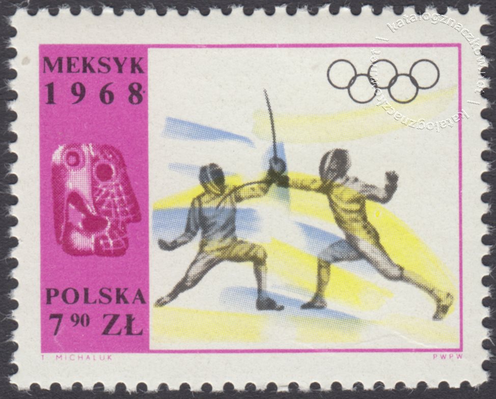 XIX Igrzyska Olimpijskie w Meksyku znaczek nr 1715