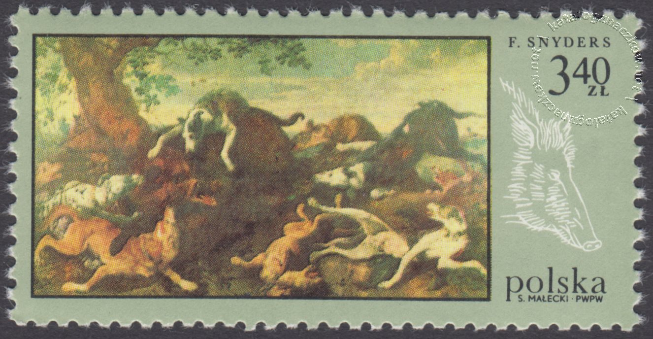 Łowiectwo w malarstwie znaczek nr 1748