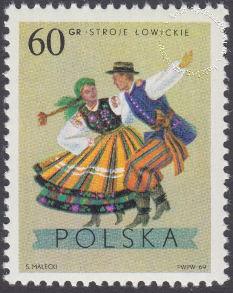 Polskie Stroje Ludowe - 1805 - Katalog Polskich Znaczków Pocztowych