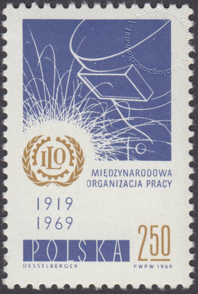 50 lecie Międzynarodowej Organizacji Pracy znaczek nr 1815