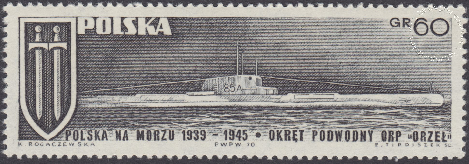 Polska na morzu 1939-1945 znaczek nr 1883