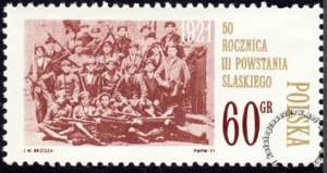 50 rocznica III Powstania Śląskiego znaczek numer 1931