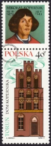 Turystyka - na szlaku Kopernika znaczek numer 1940 + pw