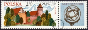 Turystyka - na szlaku Kopernika znaczek numer 1942 +pw