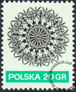 Wycinanki ludowe znaczek numer 1945