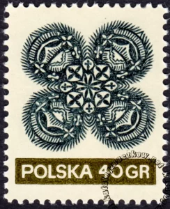 Wycinanki ludowe znaczek numer 1946