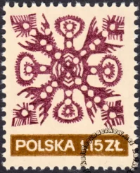 Wycinanki ludowe znaczek numer 1948