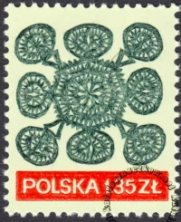 Wycinanki ludowe znaczek numer 1949