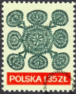 Wycinanki ludowe znaczek numer 1949