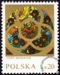 Witraże polskie znaczek numer 1955