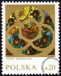 Witraże polskie znaczek numer 1955