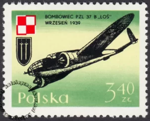 Lotnictwo polskie w wojnie 1939 r. znaczek numer 1974