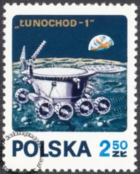 Badanie kosmosu Łunochod 1 i Apollo 15 znaczek numer 1975