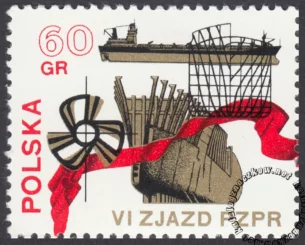 VI Zjazd PZPR znaczek numer 1979
