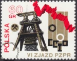 VI Zjazd PZPR znaczek numer 1983
