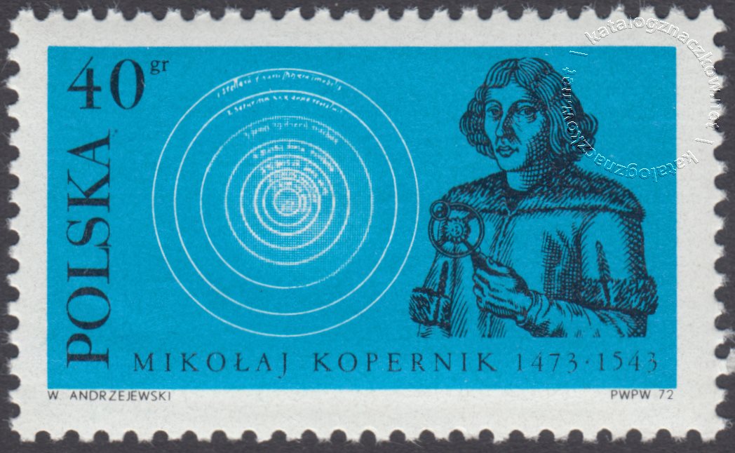 500 rocznica urodzin Mikołaja Kopernika znaczek nr 2043