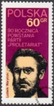 90 rocznica powstania partii Proletariat znaczek numer 2024