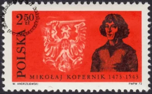 500 rocznica urodzin Mikołaja Kopernika znaczek numer 2045