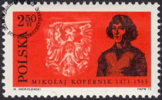 500 rocznica urodzin Mikołaja Kopernika znaczek numer 2045