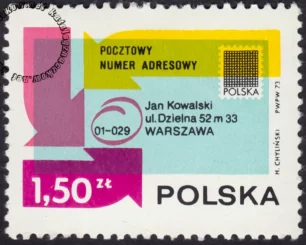 Popularyzacja kodu pocztowego znaczek numer 2099