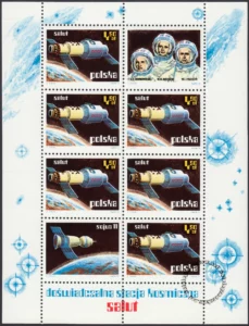 Badanie kosmosu - Salut, Copernicus - arkusz znaczków numer 2108
