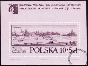 Światowa wystawa filatelistyczna Polska 73 blok numer 46B