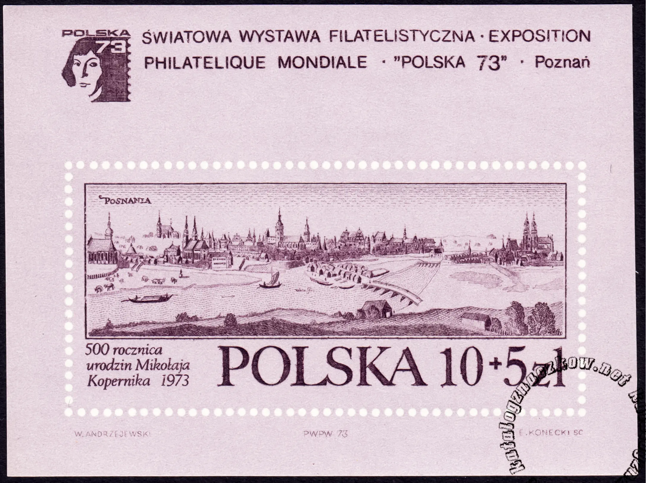 Światowa wystawa filatelistyczna Polska 73 blok numer 46B
