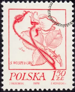 Rośliny w twórczości Stanisława Wyspiańskiego znaczek numer 2150