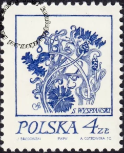 Rośliny w twórczości Stanisława Wyspiańskiego znaczek numer 2152