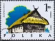 Polskie budownictwo drewniane znaczek numer 2154