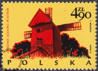 Polskie budownictwo drewniane znaczek numer 2158