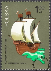 Sławne polskie żaglowce znaczek numer 2170