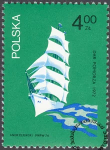 Sławne polskie żaglowce znaczek numer 2173