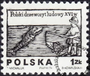 Polski drzeworyt ludowy z XVI w. znaczek numer 2203