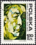 70 rocznica urodzin Pabla Nerudy znaczek numer 2205