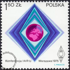 Konferencja Międzynarodowej Unii Radioamatorskiej w Warszawie znaczek numer 2222