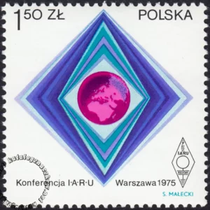 Konferencja Międzynarodowej Unii Radioamatorskiej w Warszawie znaczek numer 2222
