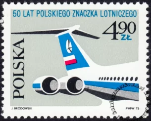 50 lecie polskiego znaczka lotniczego znaczek numer 2252