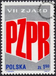 VII Zjazd PZPR znaczek numer 2273