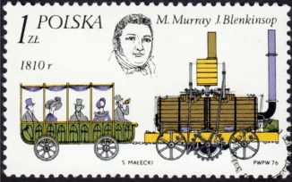 Historyczne lokomotywy znaczek numer 2281