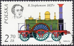 Historyczne lokomotywy znaczek numer 2284