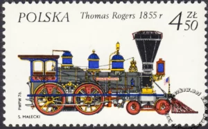 Historyczne lokomotywy znaczek numer 2286