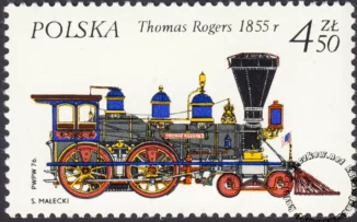 Historyczne lokomotywy znaczek numer 2286
