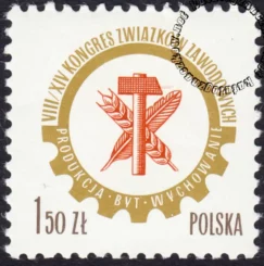 VII/XIV Kongres Związków Zawodowych znaczek numer 2325