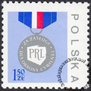 Medal Za zasługi dla obrony cywilnej znaczek numer 2338