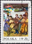 Polskie zwyczaje ludowe znaczek numer 2363