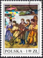 Polskie zwyczaje ludowe znaczek numer 2363