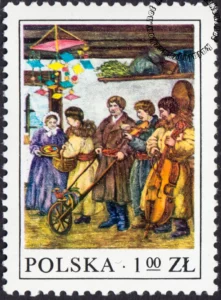 Polskie zwyczaje ludowe znaczek numer 2363