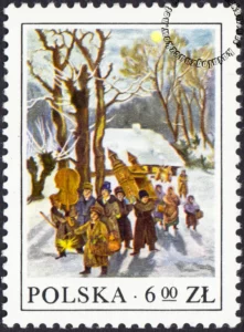 Polskie zwyczaje ludowe znaczek numer 2366