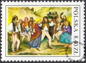 Polskie zwyczaje ludowe znaczek numer 2367